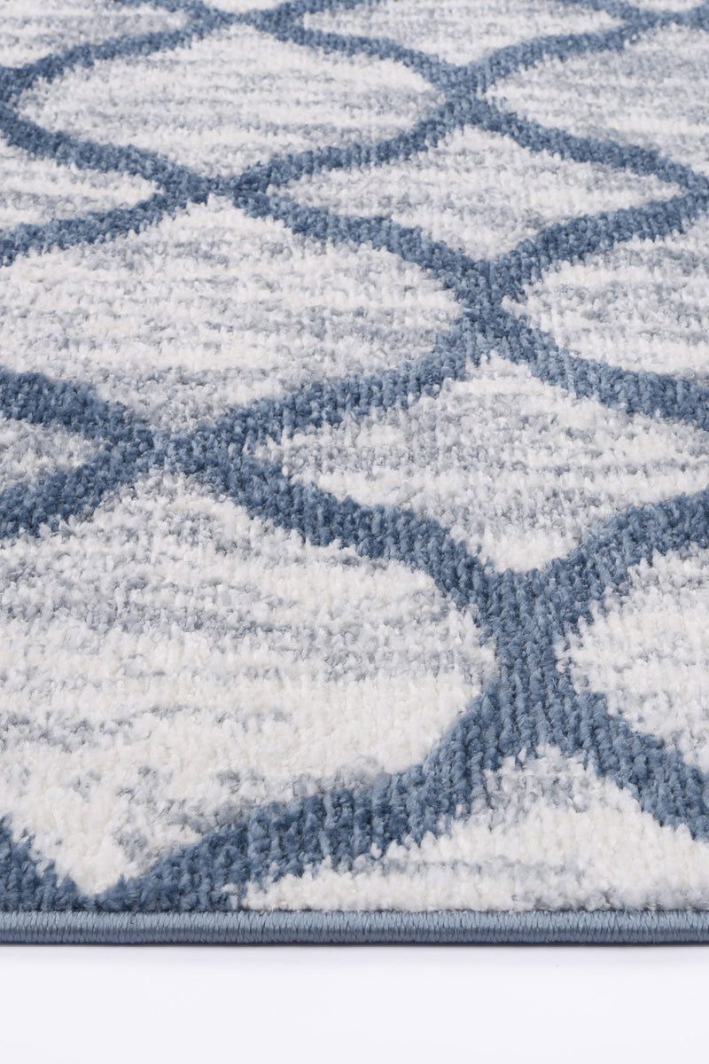 Windjana Lattice Blue Rug 160x230cm