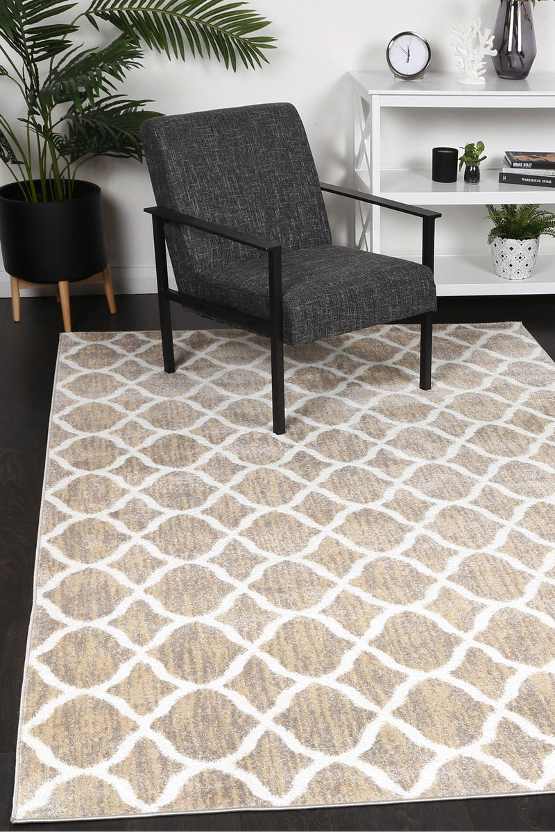 Windjana Lattice Latte Rug 160x230cm