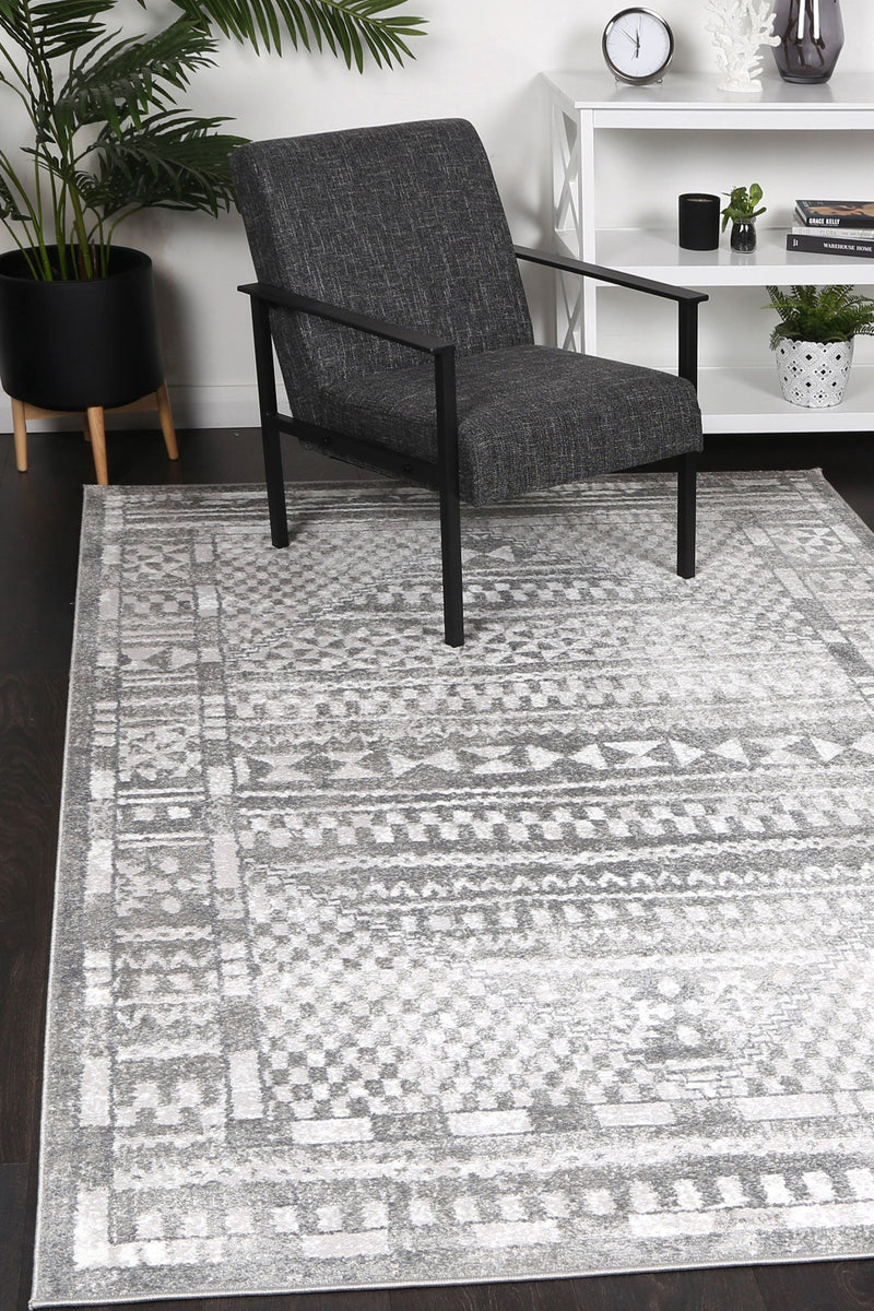 Windjana Tribal Grey Rug 160x230cm