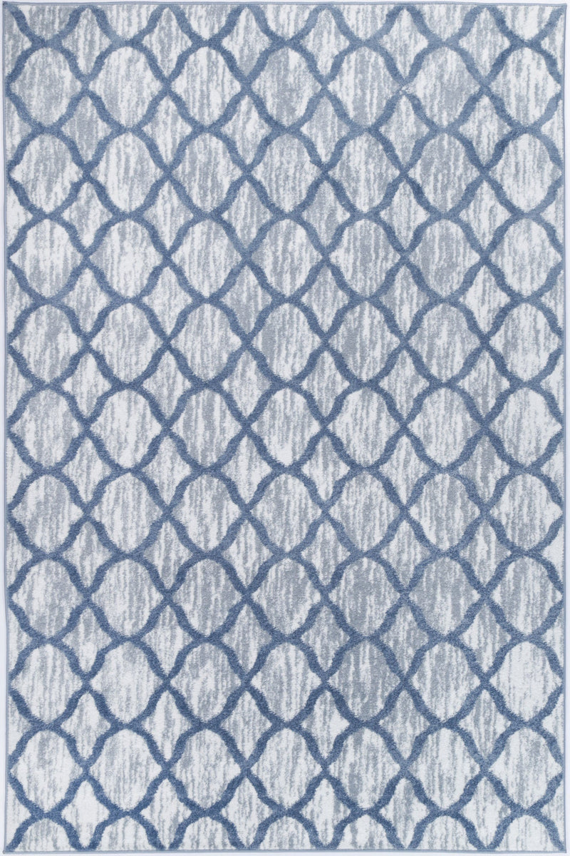 Windjana Lattice Blue Rug 200x290cm