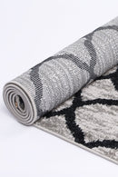 Windjana Lattice Charcoal Rug 200x290cm