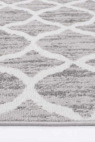 Windjana Lattice Silver Rug 200x290cm