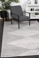 Windjana Abstract Diamond Grey Rug 240x330cm