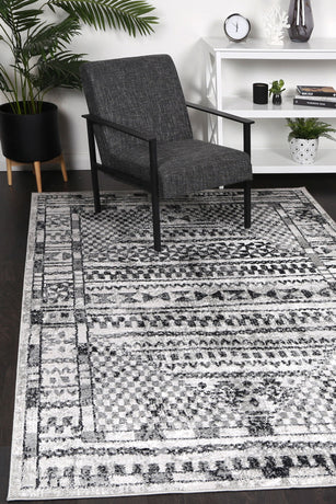 Windjana Tribal Charcoal Rug 240x330cm