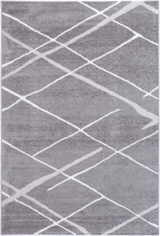 Windjana Abstract Stripe Grey Rug 280x380cm