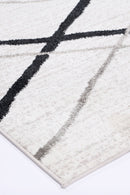 Windjana Abstract Stripe White Rug 280x380cm