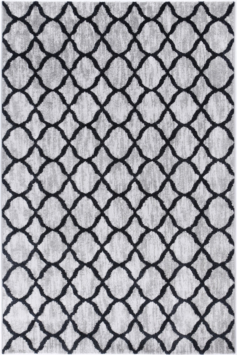 Windjana Lattice Charcoal Rug 280x380cm