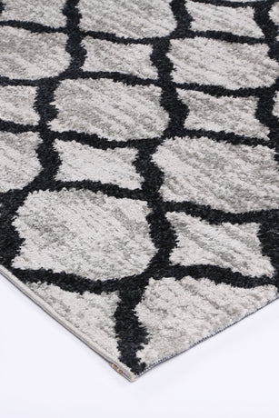 Windjana Lattice Charcoal Rug 280x380cm