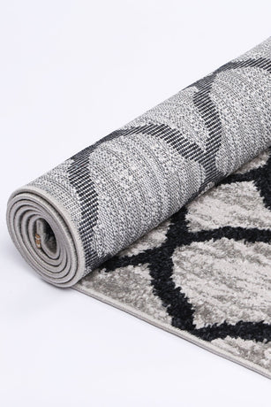 Windjana Lattice Charcoal Rug 280x380cm