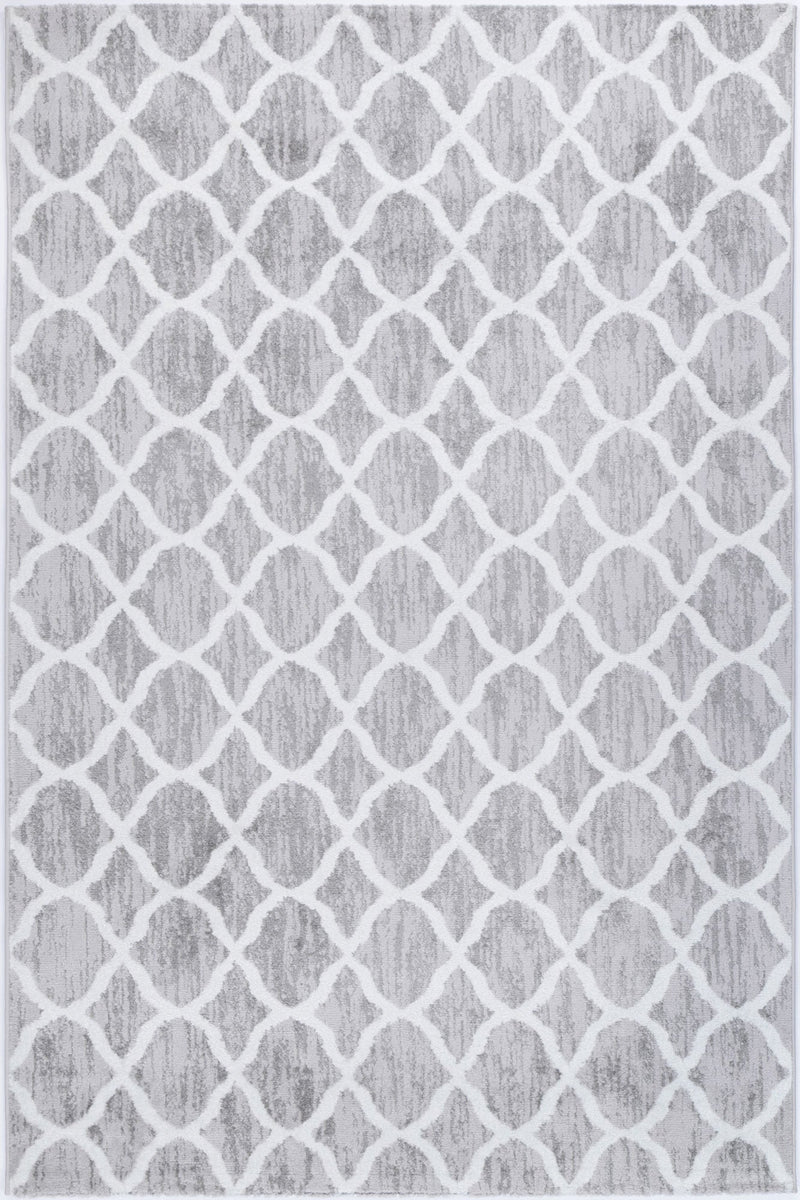 Windjana Lattice Silver Rug 280x380cm