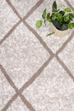 Windjana Diamond Latte Rug 80x150cm