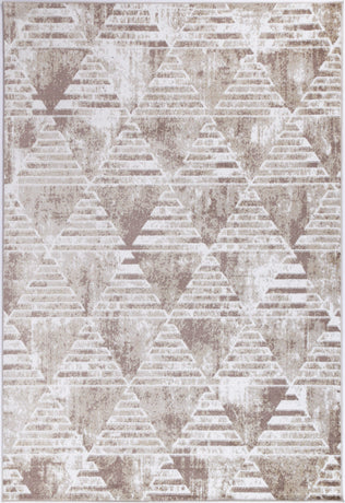 Windjana Transitional Geometric Latte Rug 80x150cm