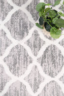 Windjana Lattice Silver Rug 80x150cm