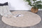 Alpine Shaggy Beige Rug 160x160 cm Round