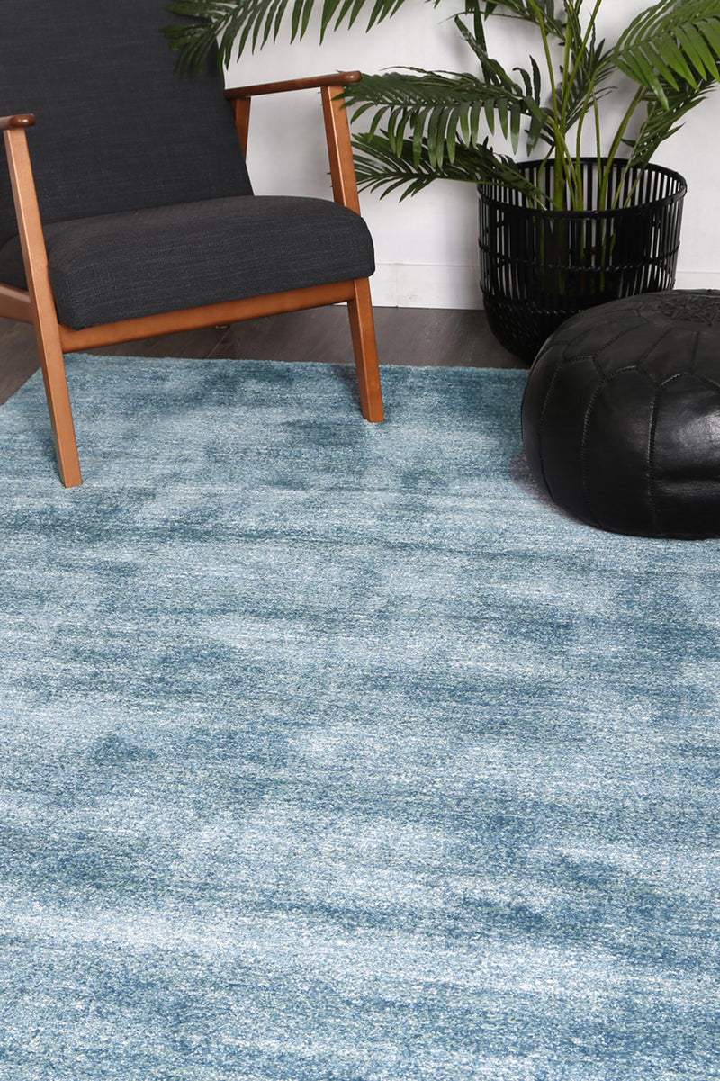 Zarin Solid Blue Modern Rug 120x170 cm