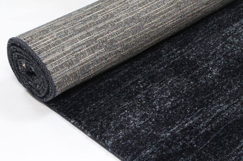 Zarin Solid Anthracite Modern Rug 160x230 cm