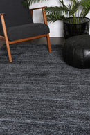 Zarin Solid Anthracite Modern Rug 200x290 cm