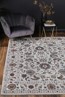 Isaiah Dark Grey Floral Rug 120x170cm