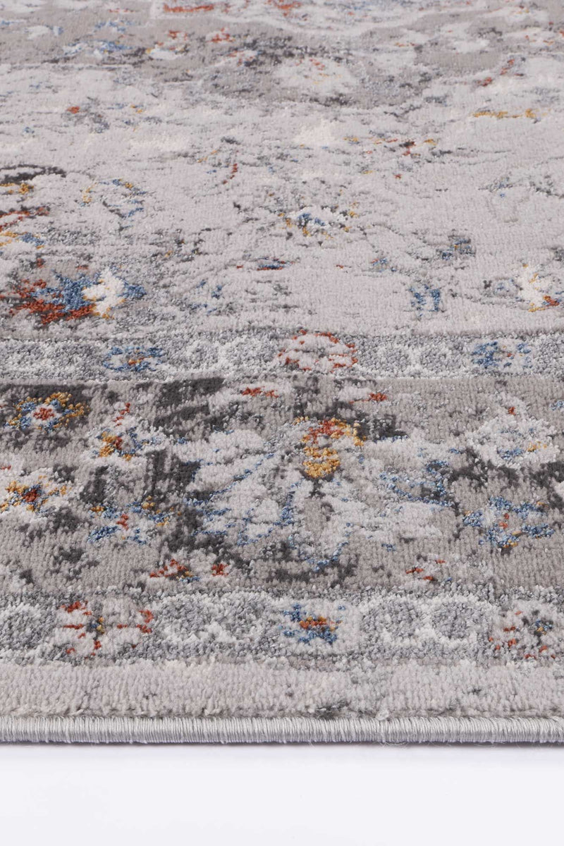 Isaiah Grey Multi Floral Traditional Rug 120x170cm