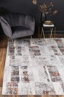 Isaiah Grey Rust Abstract Rug 120x170cm