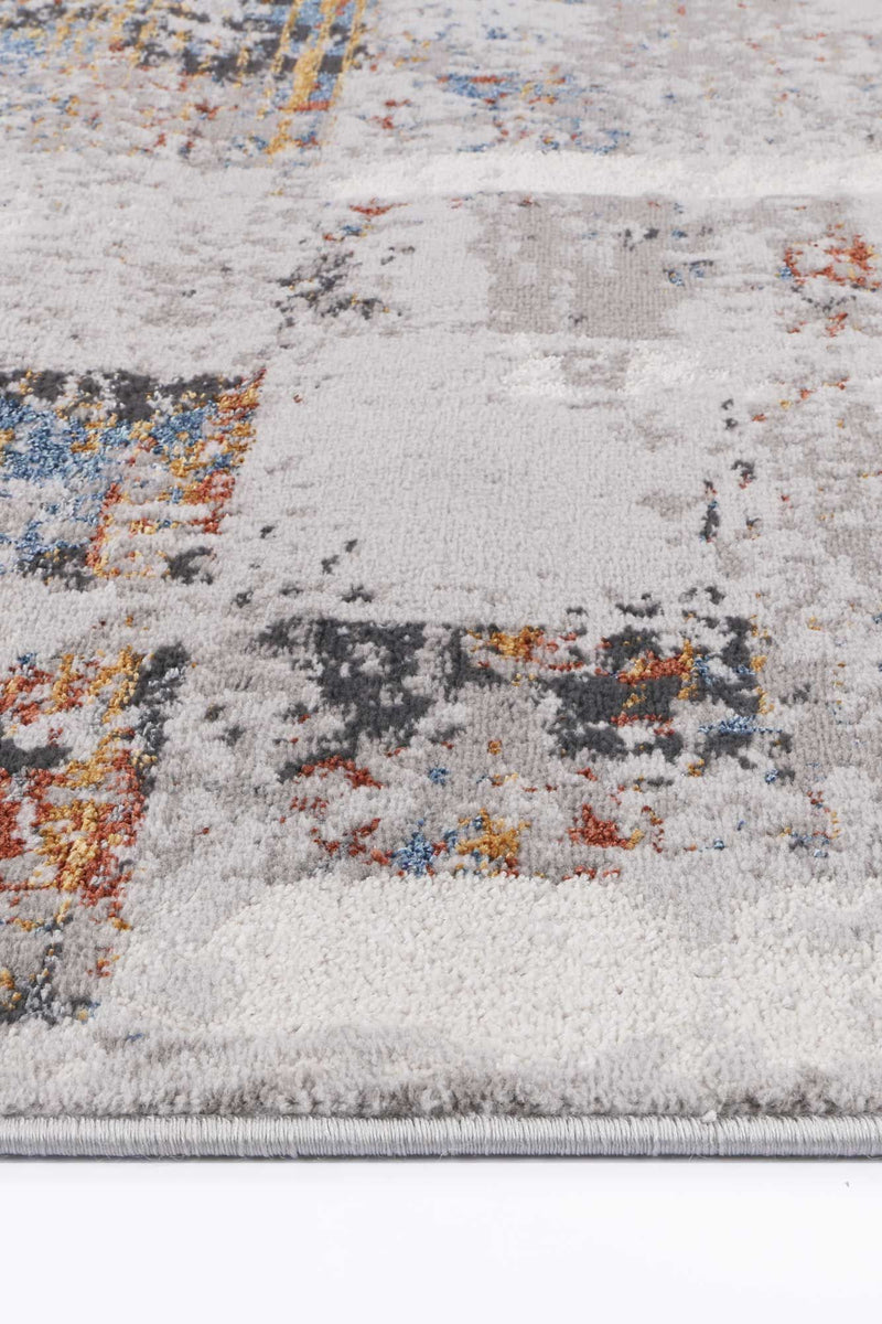 Isaiah Grey Rust Abstract Rug 120x170cm