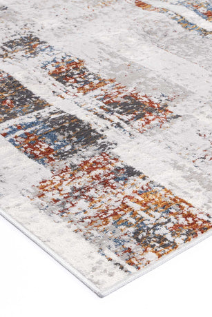 Isaiah Grey Rust Abstract Rug 120x170cm