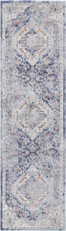 Alexander Transitional Navy Multi Rug 160x160cm