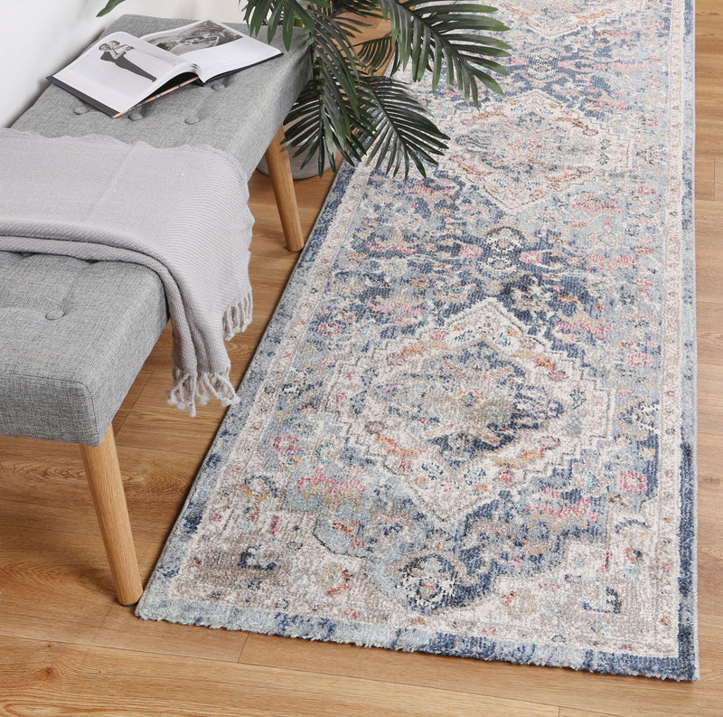 Alexander Transitional Navy Multi Rug 160x160cm