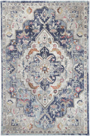 Alexander Transitional Navy Multi Rug 160x160cm