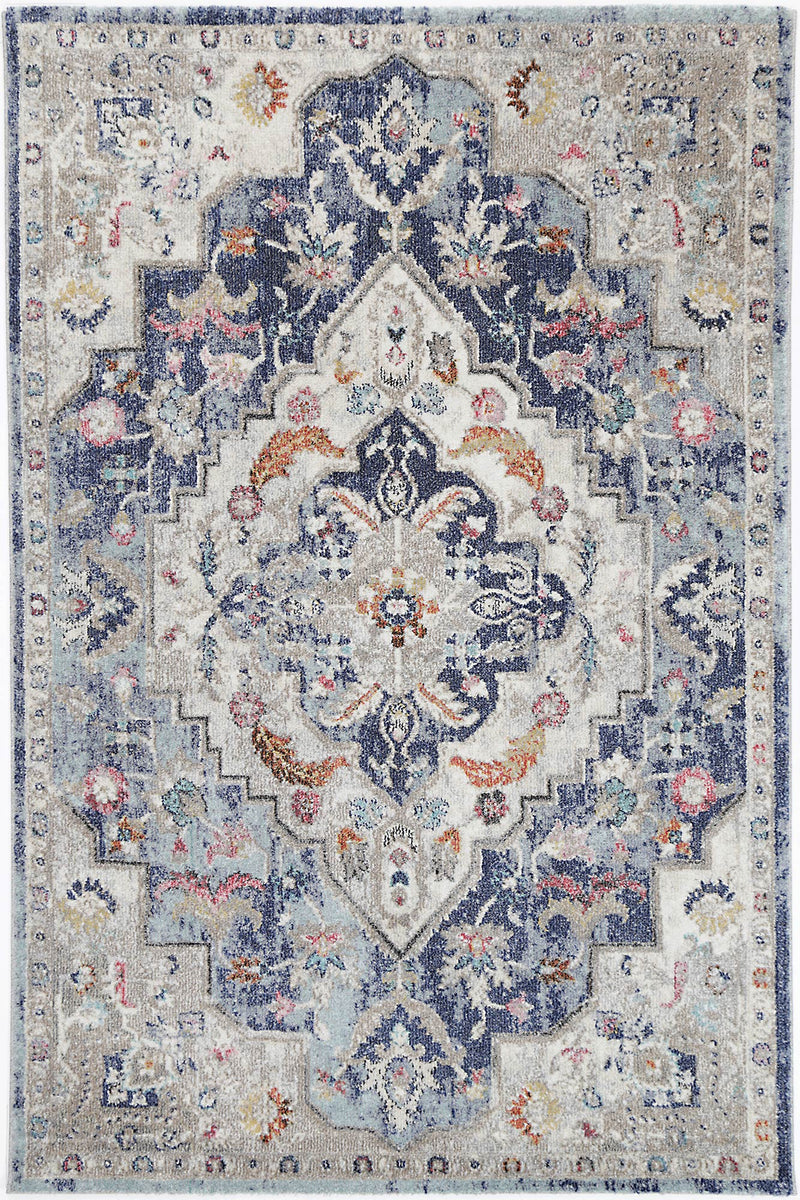 Alexander Transitional Navy Multi Rug 160x160cm