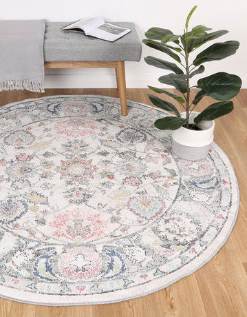 Crystal Transitional Cream Rug 160x160cm