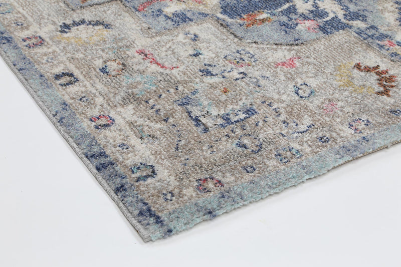 Alexander Transitional Navy Multi Rug 200x200cm