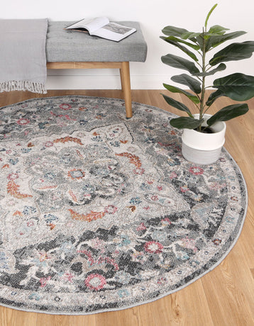 Alexander Transitional Grey Rug 200x200cm