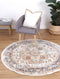 Windsor Vintage Cream Round Rug 160x160cm