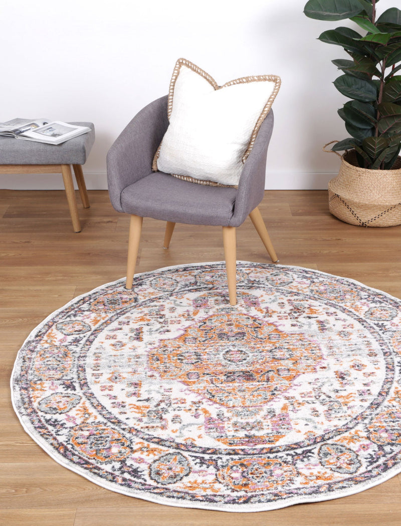 Windsor Medallion Rustic Round Rug 200x200cm