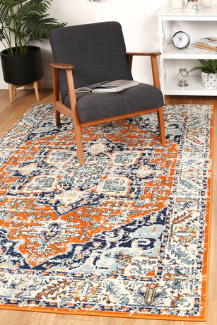 Palermo Caltanissetta Rust Rug 200x290cm