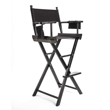 La Bella Black Folding Tall Chair DARK HUMOR Movie Director 75cm