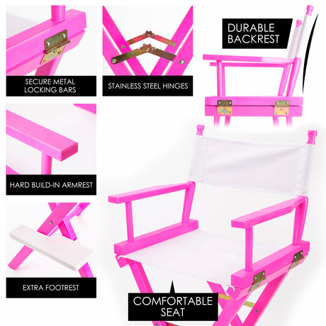 La Bella 2 Set Pink Folding Tall Chair DARK HUMOR Movie Director 75cm