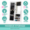 La Bella White Mirror Jewellery Cabinet FLASHY 146cm Organiser LED