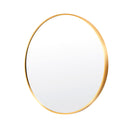 La Bella Gold Wall Mirror Round Aluminum Frame Makeup Decor Bathroom Vanity 80cm