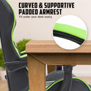 La Bella Green Gaming Office Chair Epic Ergonomic Racing Footrest