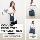 KOELE Navy Shopper Bag Tote Bag Foldable Travel Laptop Grocery KO-DUAL