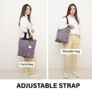 KOELE Purple Shopper Bag Tote Bag Foldable Travel Laptop Grocery KO-SHOULDER