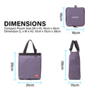 KOELE Purple Shopper Bag Tote Bag Foldable Travel Laptop Grocery KO-SHOULDER