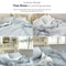 Saesom Double Blue Flua Snow Comforter Set Cool Lightweight Quilt Bedspread Bedding Coverlet