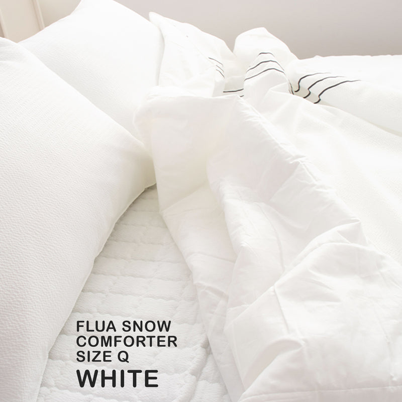 Saesom Queen White Flua Snow Comforter Set Cool Lightweight Quilt Bedspread Bedding Coverlet