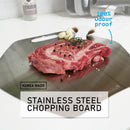 MOM'S STEEL Combo Hexagon Stainless Steel Chopping Cutting Board + Chopping Boards Holder