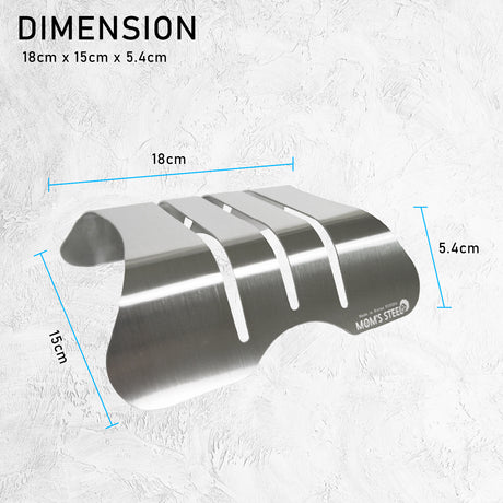 MOM'S STEEL Combo Large Stainless Steel Chopping Cutting Board + Chopping Boards Holder