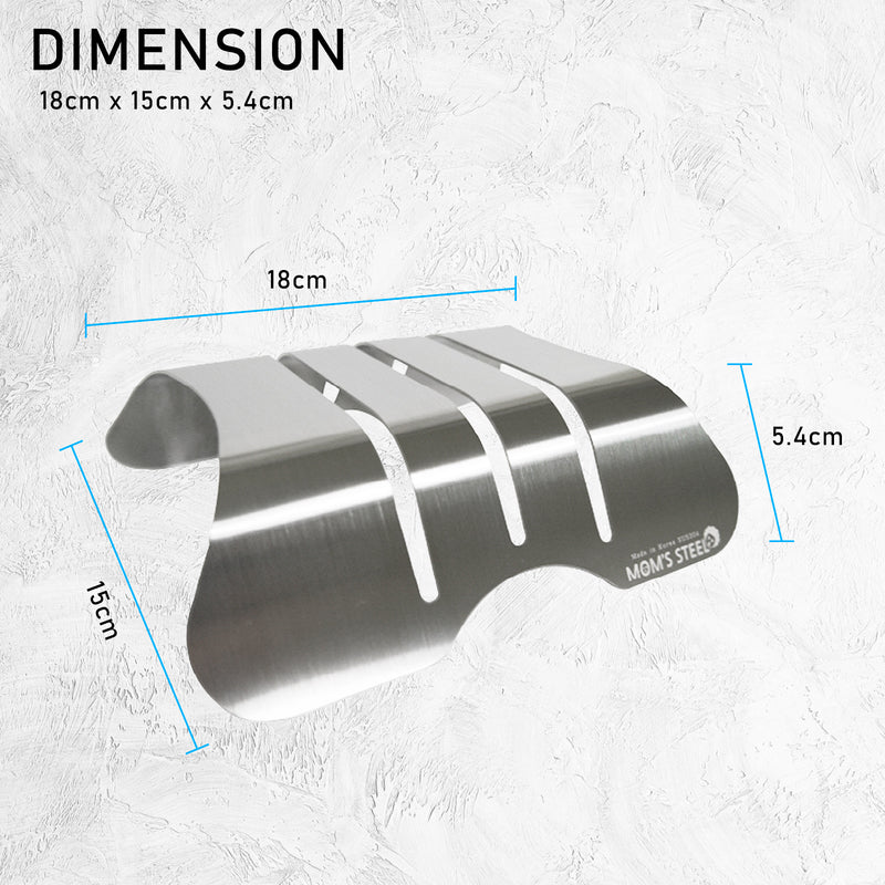 MOM'S STEEL Combo Large Stainless Steel Chopping Cutting Board + Chopping Boards Holder