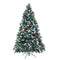 Home Ready 7Ft 210cm 1290 tips Green Snowy Christmas Tree Xmas Pine Cones  + Bauble Balls